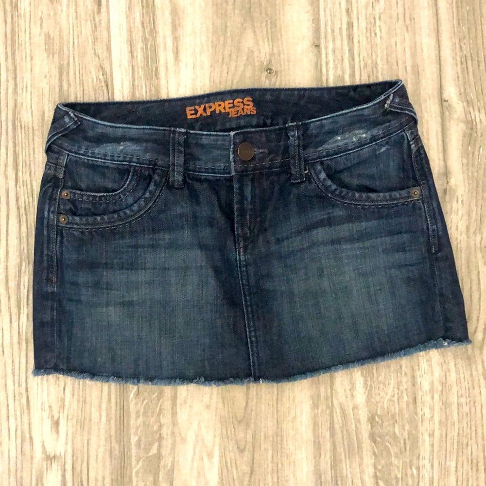 Express Jeans Denim Mini Skirt, Size 2, Excellent Used Condition